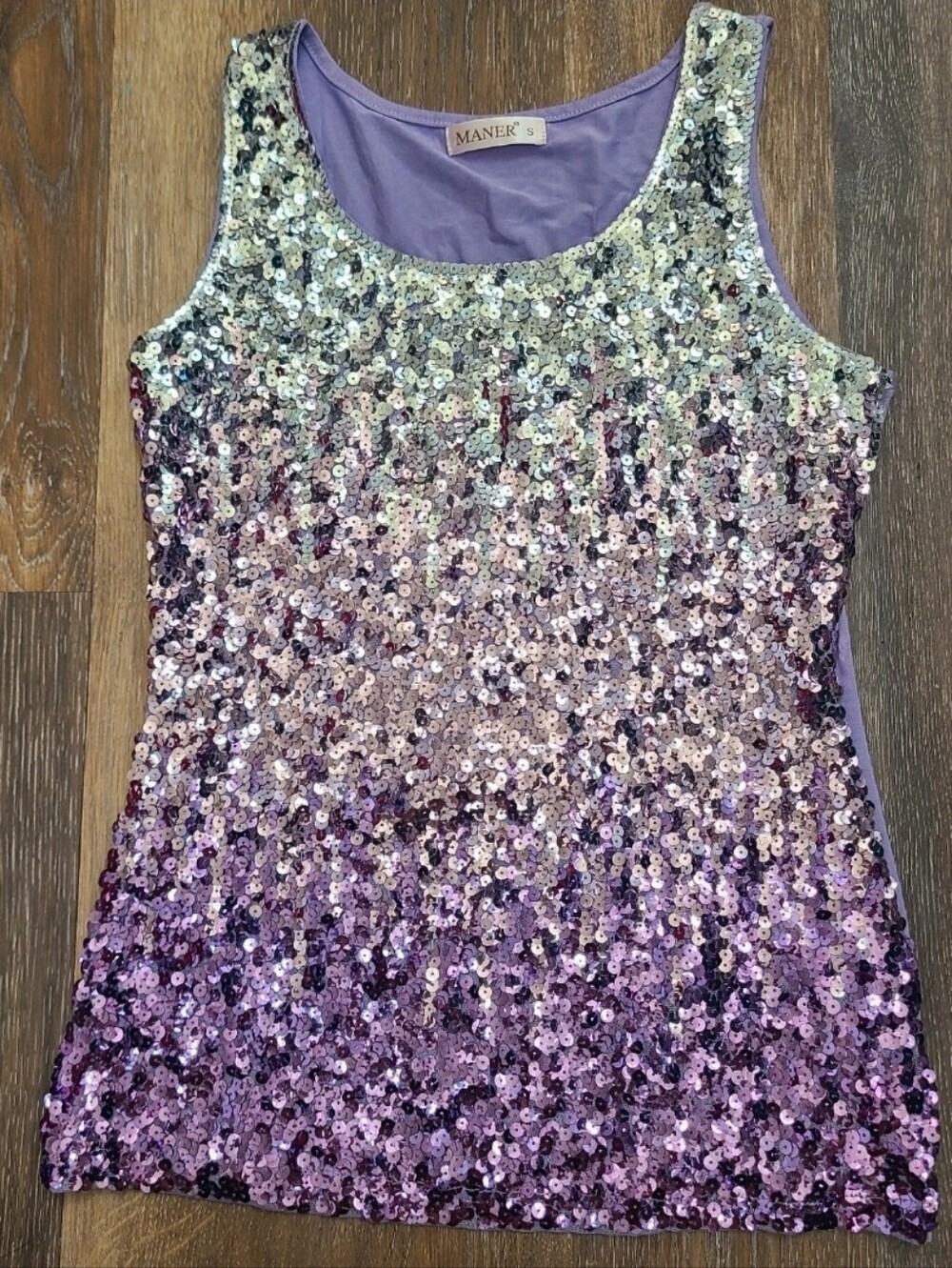 Maner Y2K Seqinned Top Women's Size Small